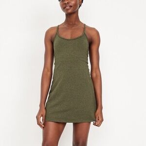 New Old Navy Olive Green CloudComfy Athletic Dress with pocket shorts~